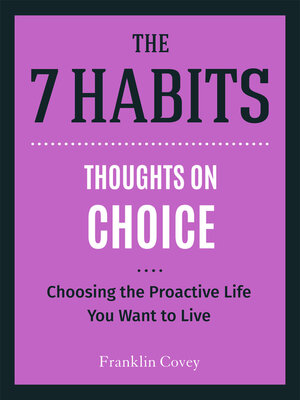 cover image of Thoughts on Choice